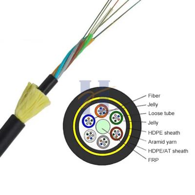 China 12F todo el cable aéreo autosuficiente G652D de la fibra del tubo flojo dieléctrico de FRP en venta