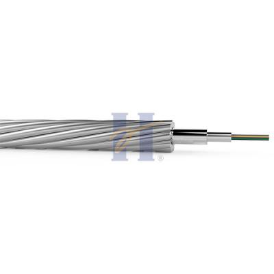 China SS Tube OPGW 24 Fiber Optical Ground Wire Cable G652D G655 Gel Free for sale
