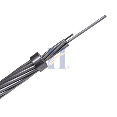 China Cable de toma de tierra de arriba compuesto de fibra óptica G652D del tubo 48F OPGW de los SS en venta