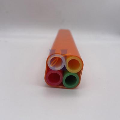 China 4 Ways 12/10mm HDPE Air Blown Fiber Microduct For Installing Micro Fiber Cables for sale