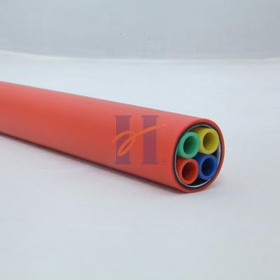 China Direct Bury 4WAY 10/8mm Micro Duct Air Blown Fiber Microduct Fiber Optic Cable Installation for sale