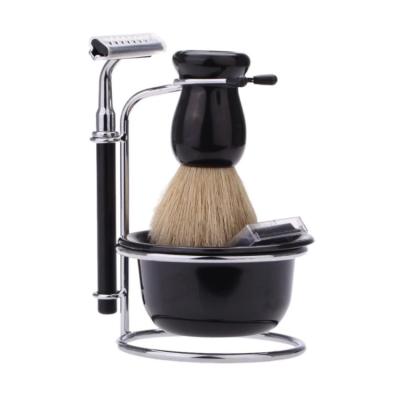 China Wholesale Wooden Handle Safety Bristles 5-piece Set Mens Beard Wet Shave Brush for sale