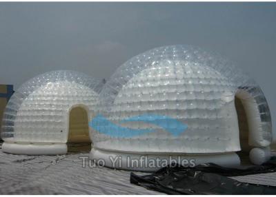 China White Double Layer Exhibition Inflatable Dome Tent Fire Proof for sale