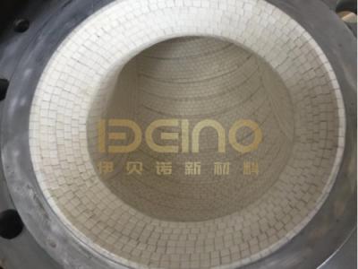 China Tubo de cerâmica resistente ao desgaste, de superfície não porosa, revestimentos de desgaste de cerâmica personalizados à venda