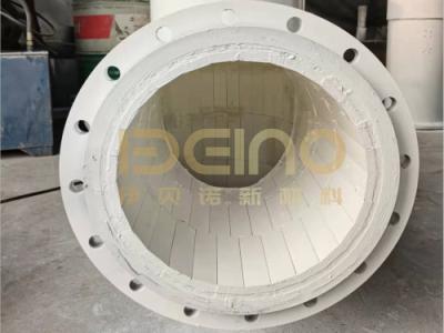China espesor de 10 mm tubo cerámico revestido con manga tubo revestido con cerámica OEM en venta