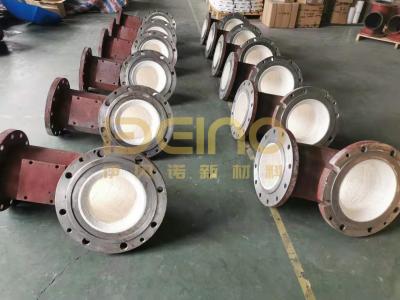 China OEM Tubo de cerámica resistente al desgaste de acero inoxidable de aluminio Tubo de codo de cerámica en venta