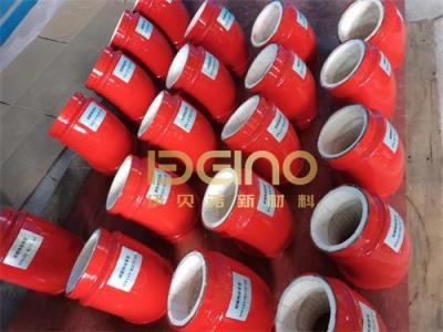 China Customaztion Concrete Pump Pipeline Accessories Arc Shaped Ceramic Design for sale