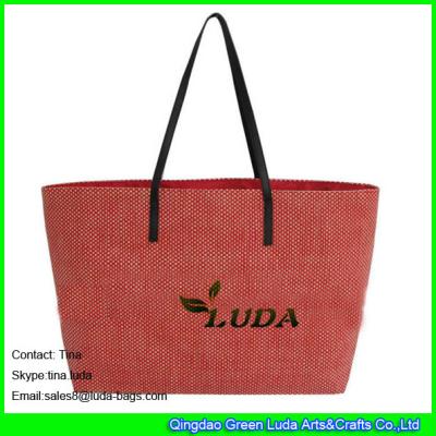 China LUDA carolina herrera handbags cheap paper straw promotional bags à venda
