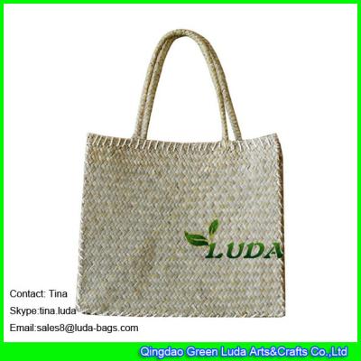China LUDA natural wicker handbags classical braided bags  seagrass beach handbags for sale