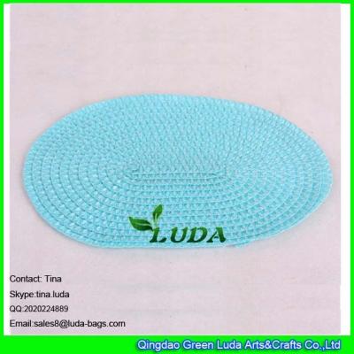 China LUDA pp straw braided placemat hot sale plastic oval placemats for sale