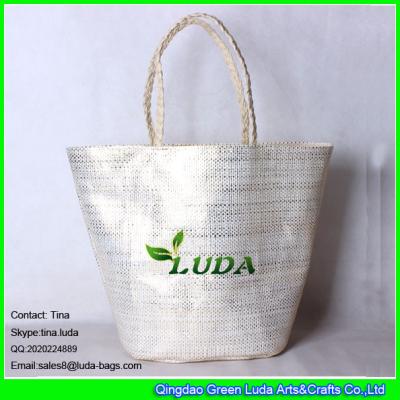 China LUDA metallic silver shoudler bag paper straw handbag beach tote bags for sale