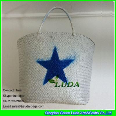China LUDA classical hot selling cheap ladies handbag thailand straw bag for summer for sale