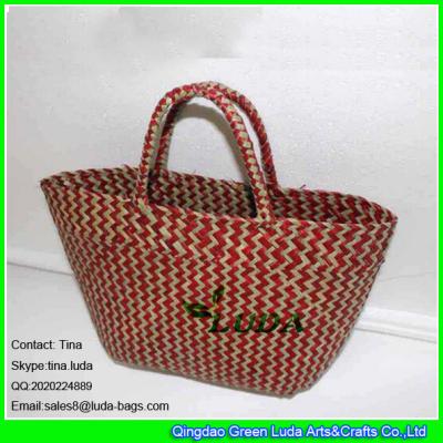 China LUDA mixed color grass straw beach bag in vietnam for sale