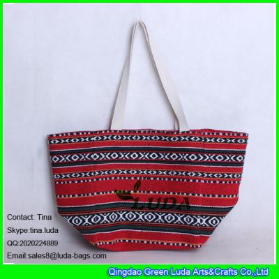 China LUDA canvas messanger bag wholesale sadu straw beach bag with rope handles for sale