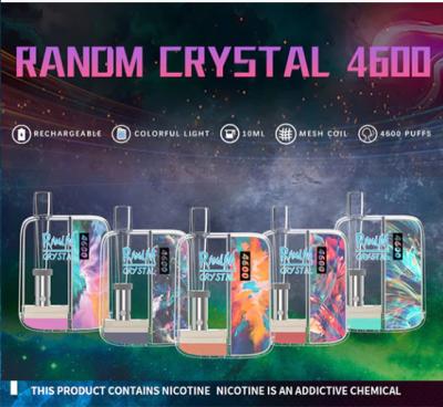 China 10ml RandM Crystal 4600 Puffs 3 5 Nicotine Salt E Cig Disposable Vape for sale