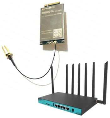 China WG3526 4G 5G WIFI Router M2 NGFF/PCIE Module Dual Card Standby Router With EM160RGL Antenna for sale