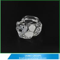 China SM-1575-0 Stylish Design Glass Ornament Frog Tealight Candle Holder en venta