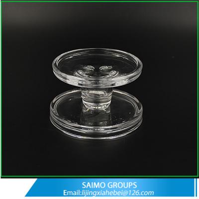 China SM-9107-0 Bamboo Joint Clear Glass Pillar Candle Stand for sale