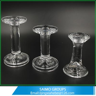 China SM-1369-0 Best Selling Crystal Wholesale Glass Pedestal Candle Holder for sale