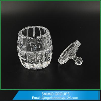 China SM-3139-0 Beehive Crystal Glass Honey Jar with lid for sale