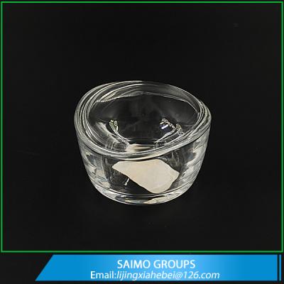 China SM-5576-0 Mini Special Clear Glass small candle Bowl with lid for sale