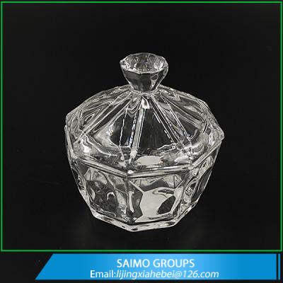 China SM-3564-0 Hand Made Salt And Pepper Jar Crystal Glass Spice Jars Wholesale for sale