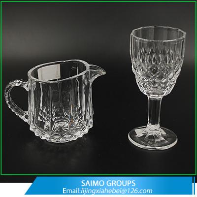 China Cheap Wholesale Crystal Glassware Lead Free Glass Cup Set Glass Goblet for sale