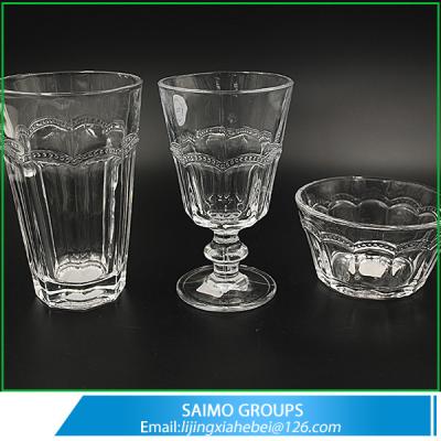 China Kitchen Set Wholesale Clear Drinking Crystal Glasses DOF Tumbler/Goblet for sale