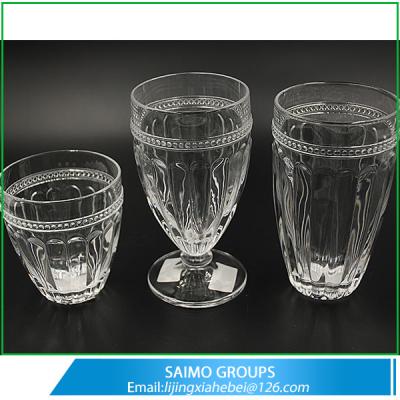 China SGS Certification and Glass Drinkware Type Glassware Set for sale