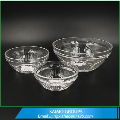 China Decorative Glass Candy Bowl Salad Fruit Bowl Set for sale