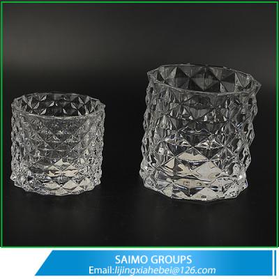 China Handmade Pressed Food safety Diamond Bling Crystal Highball Glass Tumbler for sale