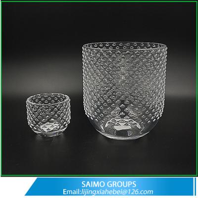 China Wholesale Decorative Home Goods Glass Salad Punch Ice Bowl Set for sale