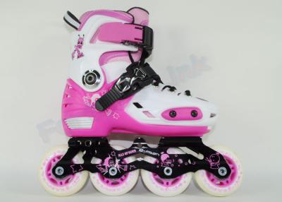 China Pink Girls Inline Roller Skates CNC Aluminum Chassis Breathable Mesh Uppers Rollerblades for sale