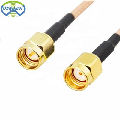 China Varón de las asambleas de cable de RG316 RG178 RF SMA al cable de la coleta del RF del varón del RP SMA en venta