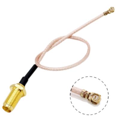 China RG178 conector fêmea de conjuntos de cabo do RF do alimentador da antena dos cabos coaxiais SMA ao tipo coaxial de IPEX à venda