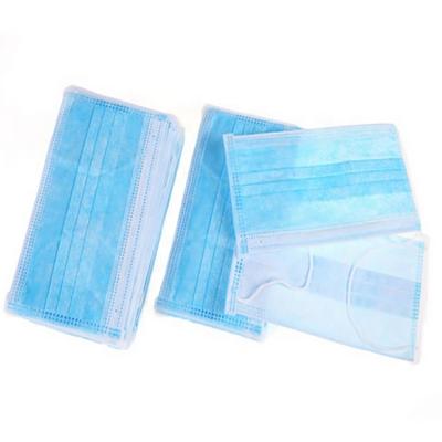 China 3 Ply Disposable Face Mask Blue Color Earloop Low Resistance To Breathing for sale