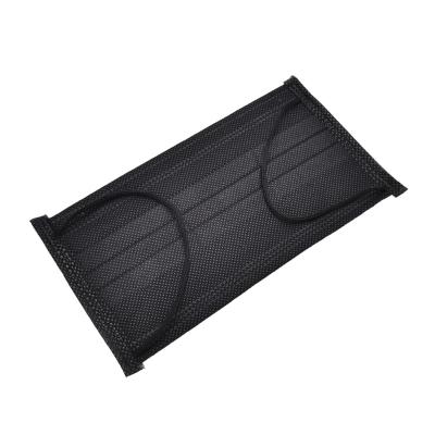 China 3 Layer Black Surgical Face Mask , Black Earloop Mask For Bad Weather / Building Site for sale