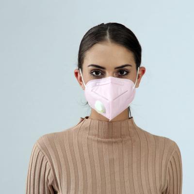 China Válvula da poeira da máscara Ffp2 dobrável cor-de-rosa da cor a anti evita a umidade que enevoa-se na máscara à venda