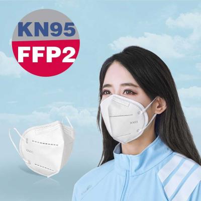 China Breathe Smoothly Foldable Ffp2 Mask With Elastic Straps / Adjustable Nose Clip for sale