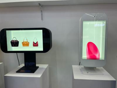 China 21.5/32/55/86 Zoll Transparente LCD-Displaybox mit interaktivem Touchscreen Hologrammboxen Werbebildschirm zu verkaufen