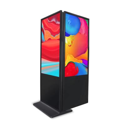 China Floor Standing Double Sided Kiosk , Internet Remote Control Vertical Digital Signage for sale