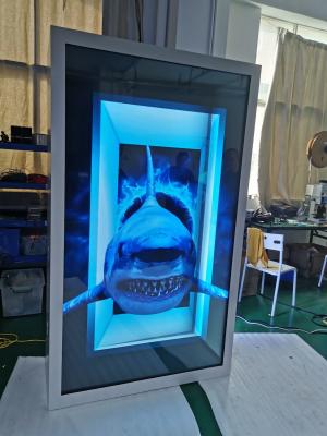 중국 상호 작용하는 터치 진열장 홀로그램 상자와 86/75 인치 투명한 LCD 디스플레이 상자가 디스플레이 화면을 광고합니다 판매용