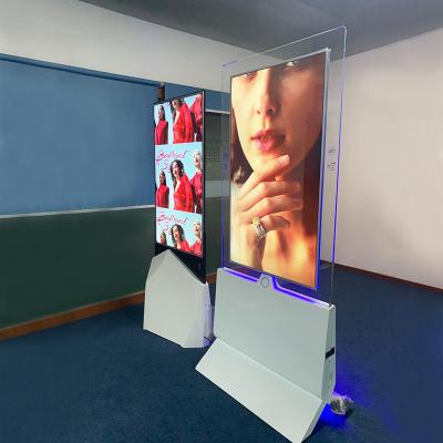 China RTC Clock Double Sided Digital Signage Interactive Touch 55in for sale