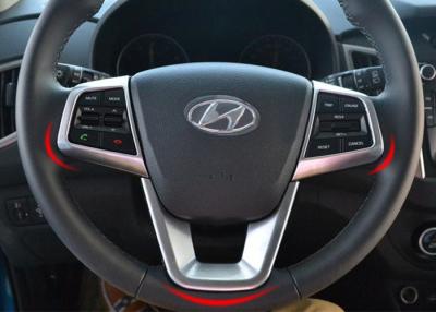 China Auto Interior Trim Parts , Chrome Steering Wheel Garnish for Hyundai IX25 2014 for sale