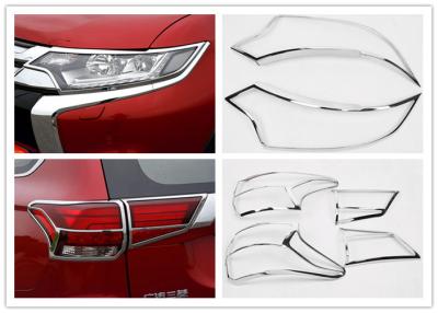 China MITSUBISHI Car Headlight Covers , New Outlander 2016 Chromed Head Lamp Bezel and Tail Lamp Moulding for sale