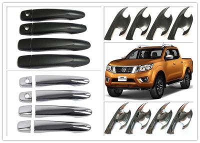 China NISSAN Navara NP300 2015 Frontier Side Door Handle Inserts and Covers , Black and Chrome for sale