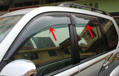 China Injection Moulding Car Window Visors For Prado 2010 FJ150 Sun Rain Guard for sale