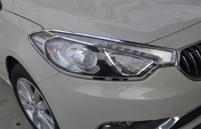 China Car Chrome Headlight Bezels , Kia K3 2013 2015 Head Lamp Cover Garnish for sale