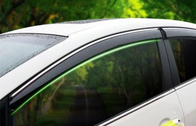 China Sun And Rain Guard Car Window Visors For KIA K3 2013 With Stainless Steel Stripe for sale