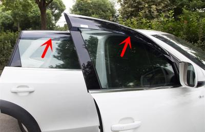 China Viseras transparentes de la ventanilla del coche de los viseras de la ventana con la raya Audi apto Q5 2009 del ajuste en venta